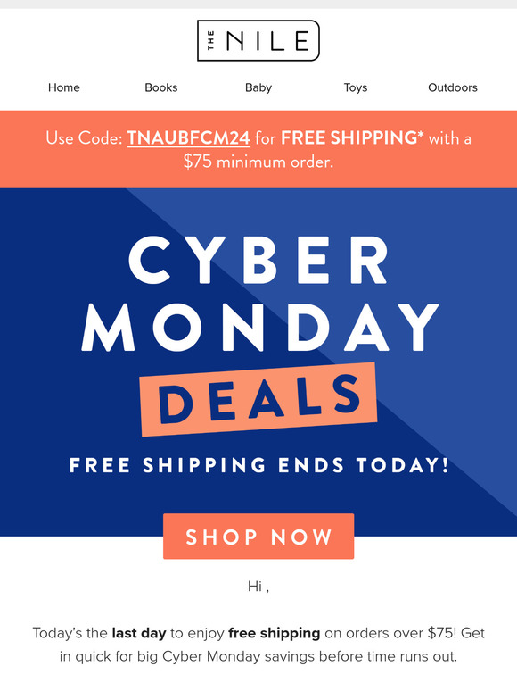 Cyber Monday + Free Shipping Ends Today! 🛍🚚