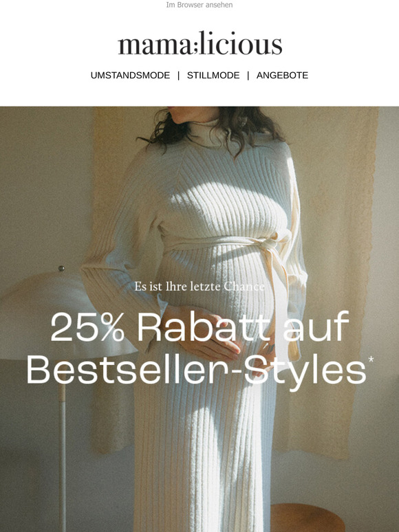 LETZTE CHANCE! 25% Rabatt auf Bestseller-Styles