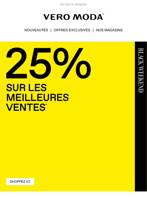 Se termine ce soir : 25 % de réduction sur les styles les plus vendus