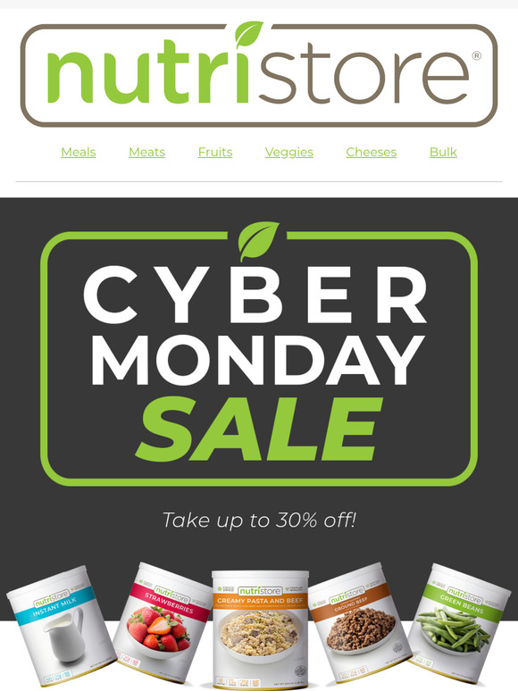 Cyber Monday Savings = Up To 30% Off!