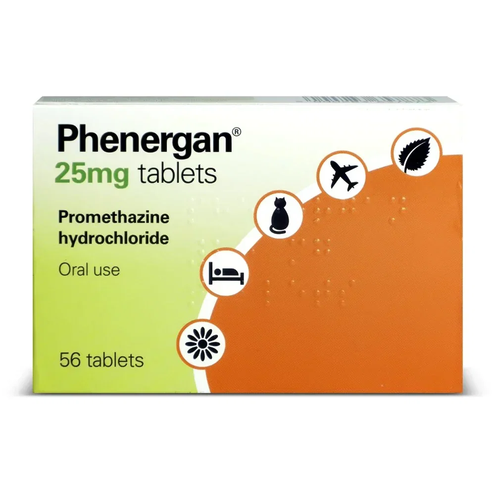 Image of Phenergan 25mg (Promethazine Hydrochloride) - 56 Tablets