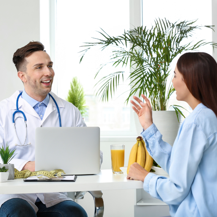 Doctor consulting patient