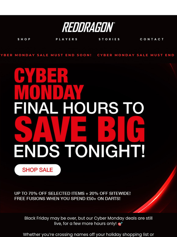 🎯 Final Hours to Save Big: Cyber Monday Ends Tonight!