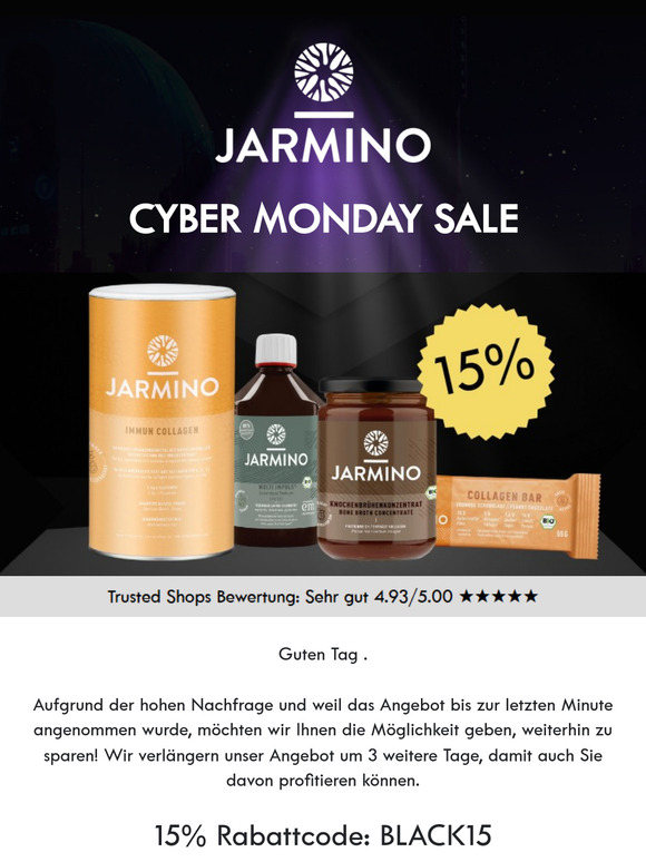 Cyber Monday Sale - Sparen und gesund bleiben!