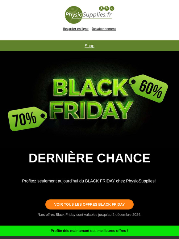 🚨 DERNIÈRE CHANCE : Offres Black Friday jusqu’à -70 % !