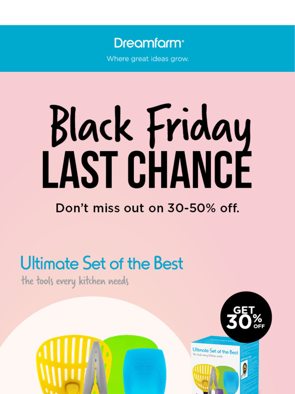 🥕🍅 Chop Chop! Black Friday Deals are Ending