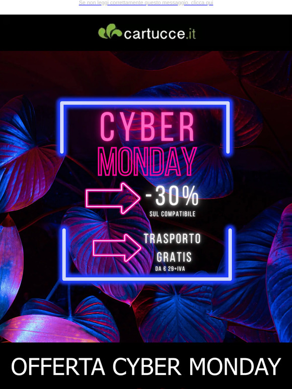 ⚡CYBER MONDAY ! ▶Trasporto GRATIS da €29+iva + Sconto del fino al 30% su tutto il materiale compatibile!