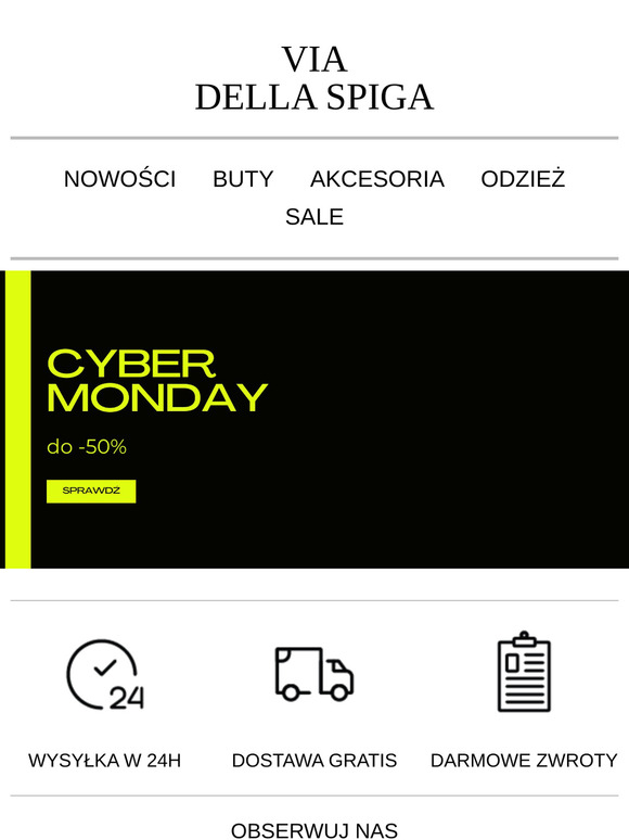 Cyber Monday ! Kupuj do -50% taniej >>>