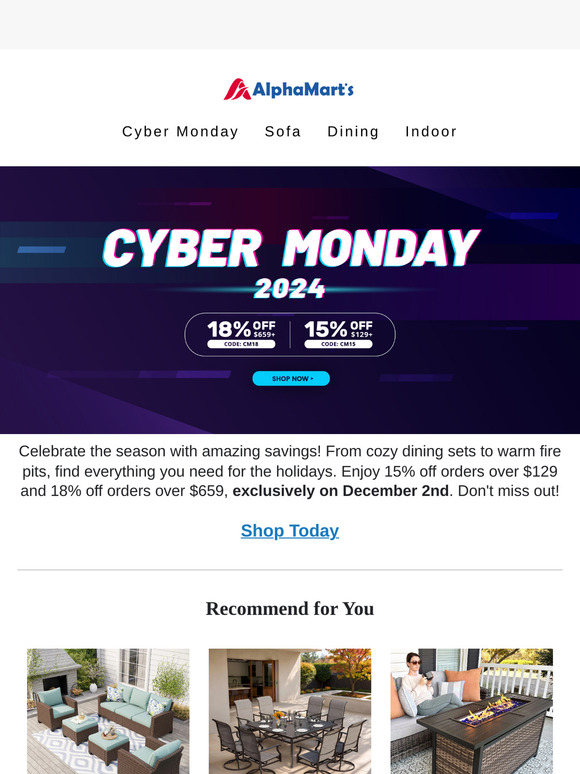 Today Only! Cyber Monday Deals – Up to 18% OFF! 🎉