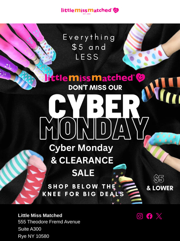 CYBER MONDAY!  Shop Below the Knee PLUS ! Everything $5 or below. Sitewide