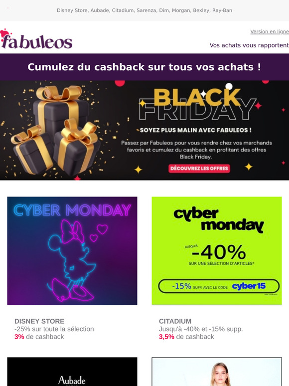 CYBER MONDAY, dernier jour pour profiter des meilleures offres du mois !