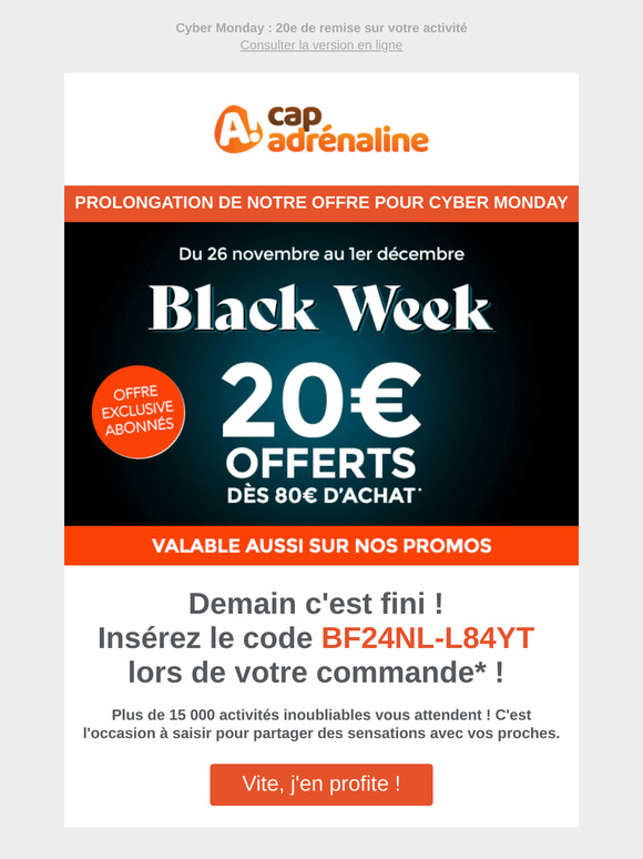 CYBER MONDAY : plus que quelques heures