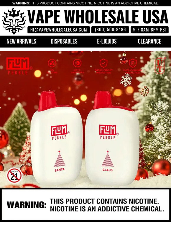 elf bar vape uk Christmas Flum Pebble Color Straw Guava FLUM Pebble