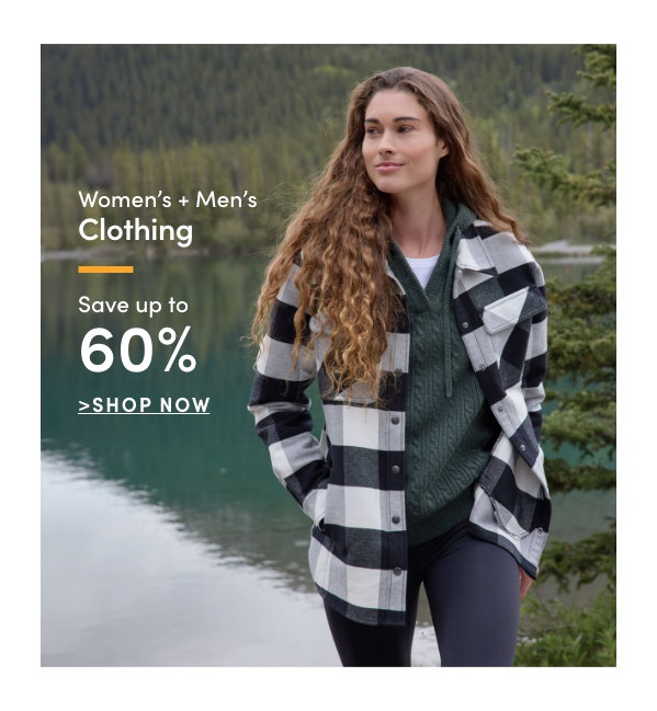 Women's & Men's Clothing Save up to 60%