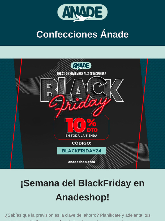 ¡Último día de BlackFriday en Anadeshop!