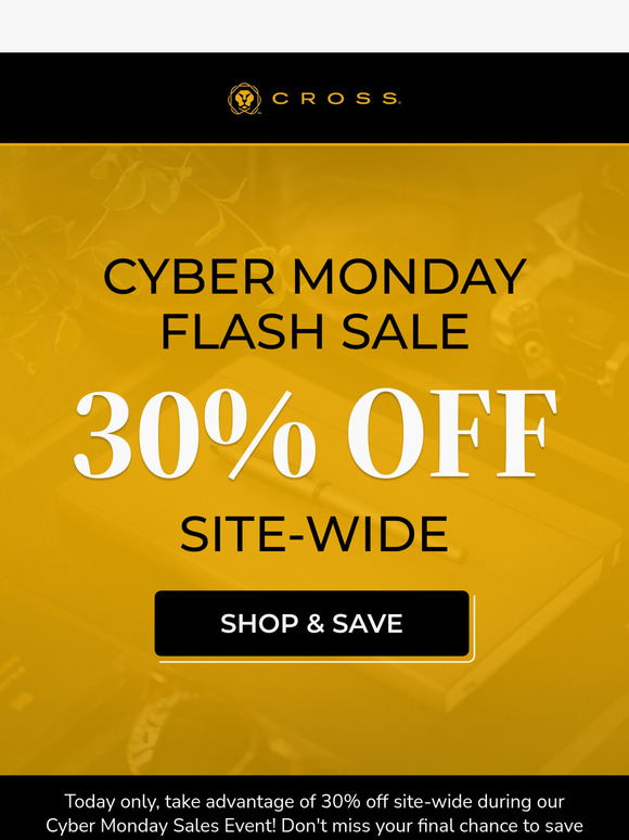 30% Off Cyber Monday Flash Sale ⚡
