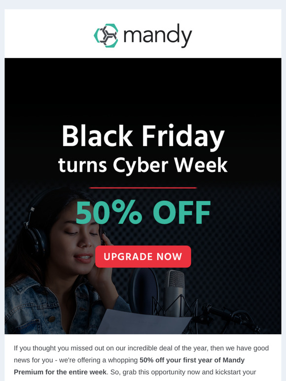 Cyber Week Sale | Half Price Premium Membership