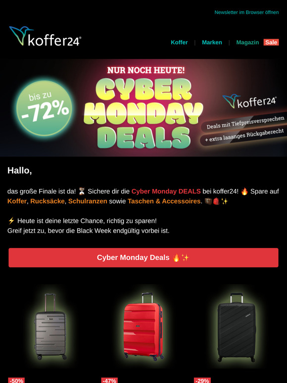 🔥 Cyber Monday – nur noch heute sparen❗️