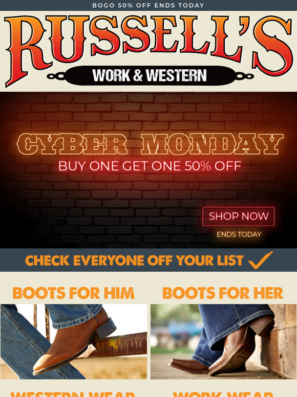 Cyber Monday - Buy One Get One 50% Off!