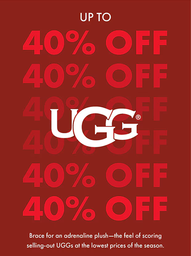 UP TO 40% OFF UGG