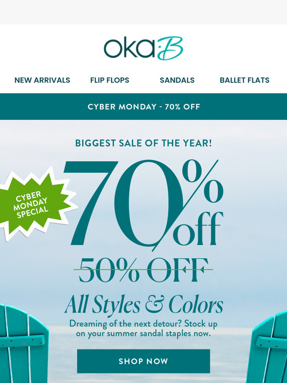 CYBER MONDAY - 70% OFF!