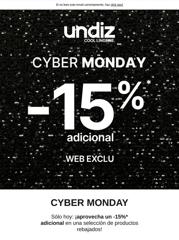 Cyber Monday: - 15%* adicional 💻