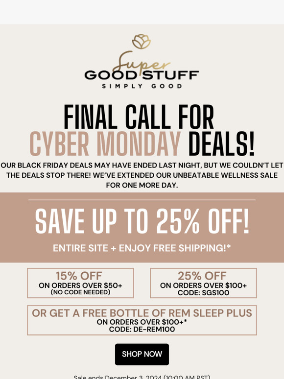 Extend Your Health Goals—Cyber Monday Deals Inside!
