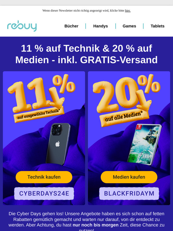 Diese Cyber Days-Deals solltest du nicht verpassen! 👀