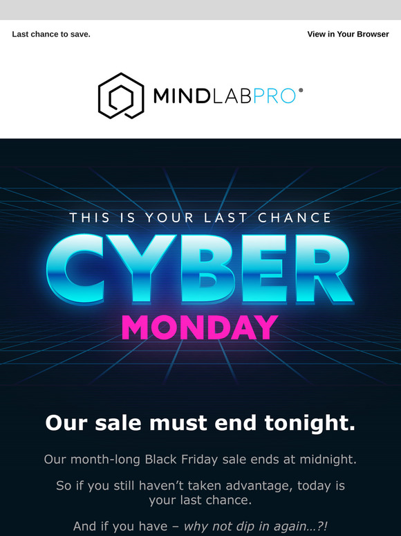 Sale closes at midnight tonight.
