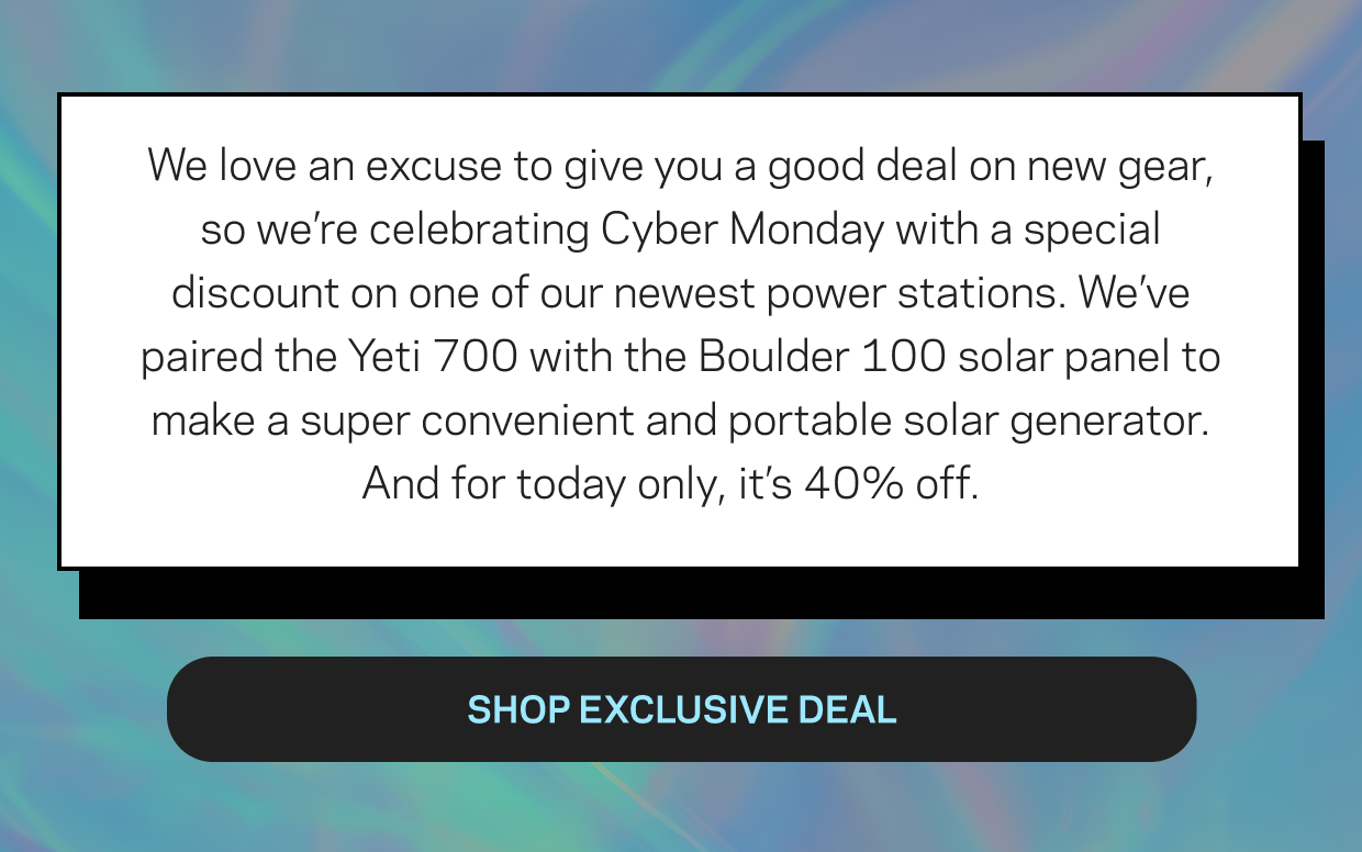 Shop 40% off Cyber Monday Deal