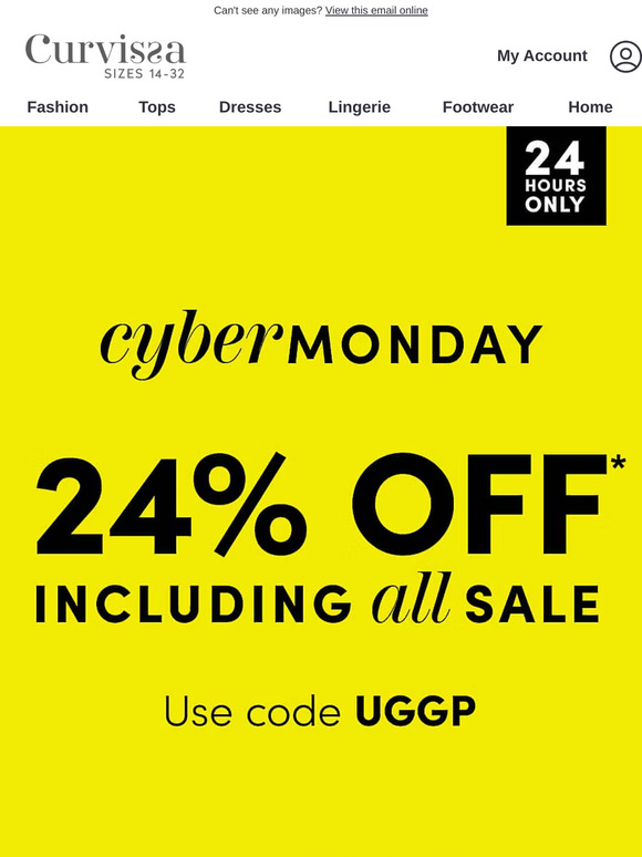 Extra 24% off Cyber Monday sale.