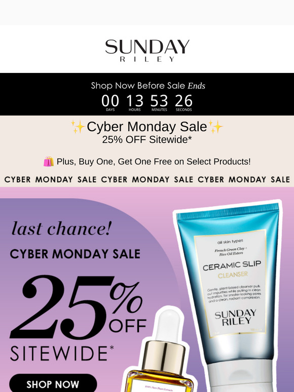 ⏳ Cyber Monday Sale: Enjoy 25% Off Sitewide!*