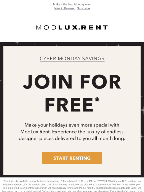 Now extended! Start your FREE MONTH