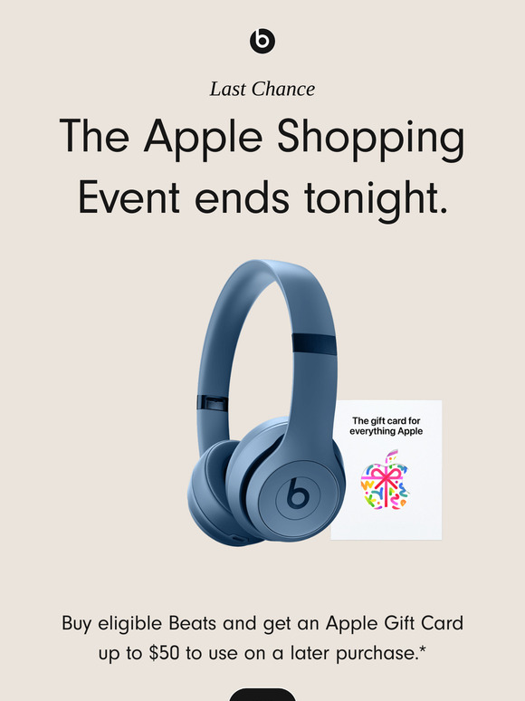 The Apple Shopping Event ends tonight.