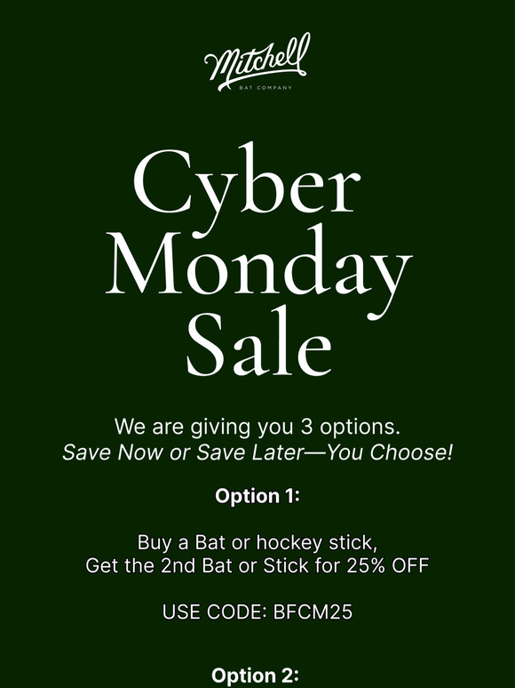 Cyber Monday Sale - Mitchell Bat Co.