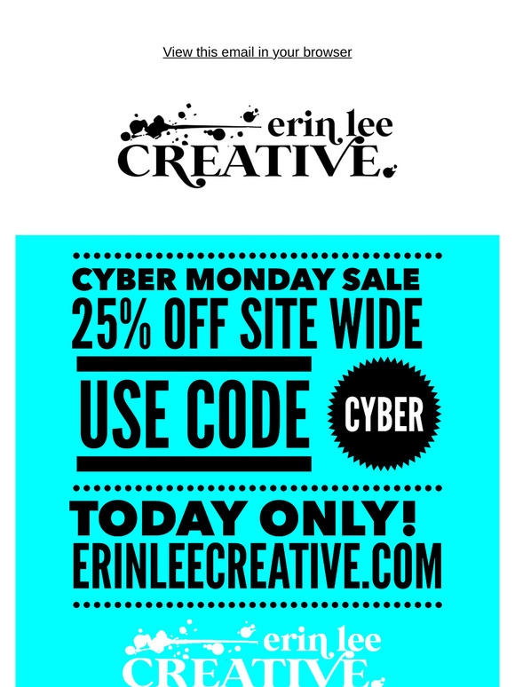 Cyber Monday 25% Off!