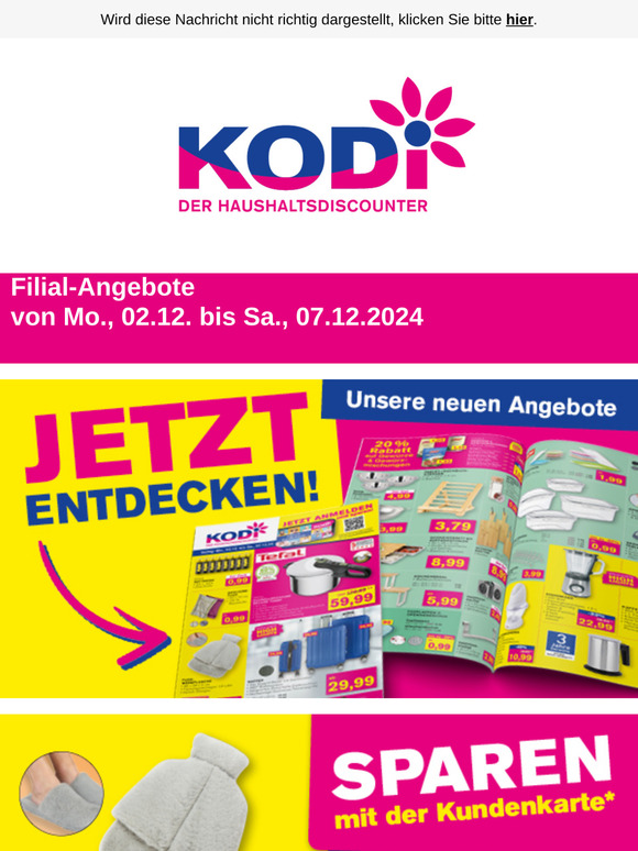 KODi-Angebote ab 02.12. - z.B. Batterien ab 0,99,-