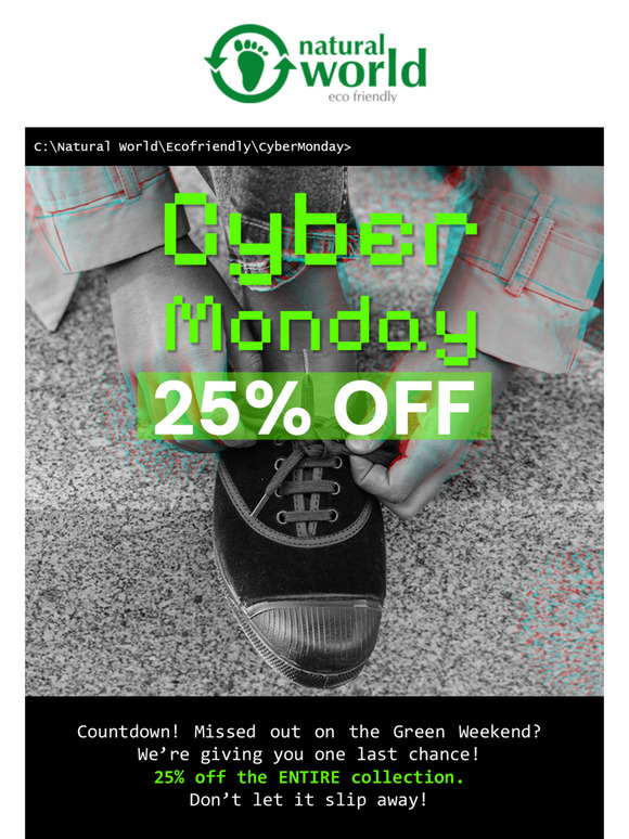 CYBER MONDAY 25% off