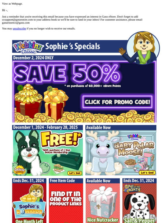 Save 50% on eStore Points During Cyber Monday!