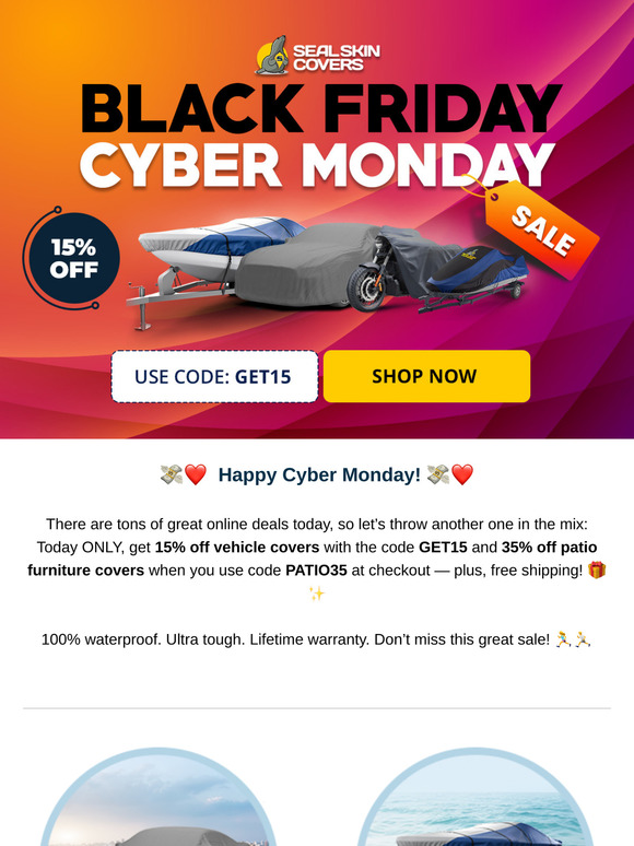 🛍️ 💸 Cyber Monday Is Here - 15-35% Off Instantly! 💰