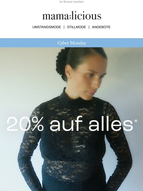 20% auf alles heute zum Cyber Monday*!