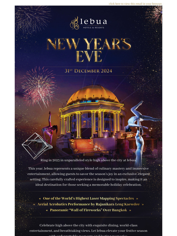 Experience Bangkok’s Ultimate New Year’s Celebration at lebua