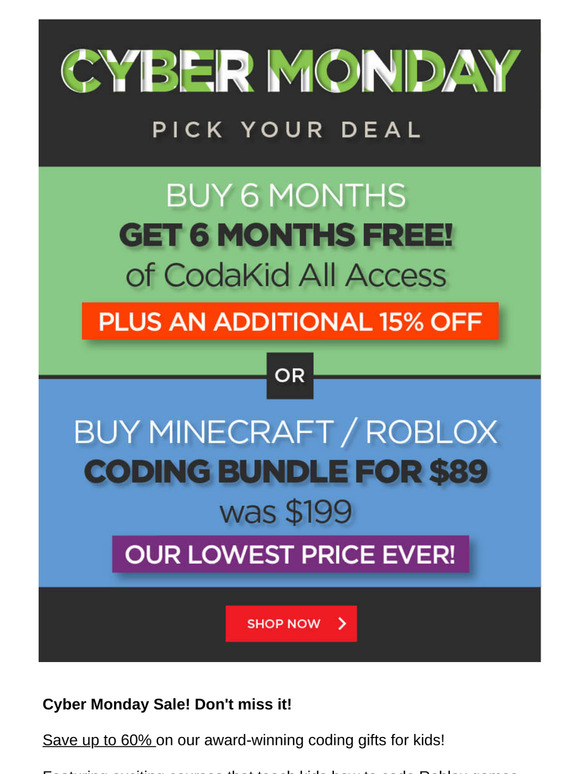 🎁 ICYMI - Cyber Monday Sale is ON! Save up to 60%