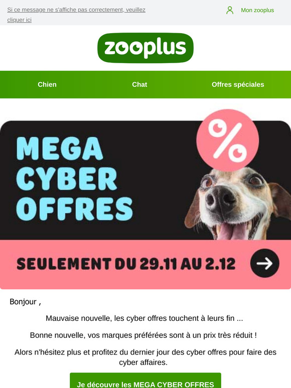 Ne manquez pas la fin de nos MEGA cyber offres : jusqu'à - 34% et bien plus🔥