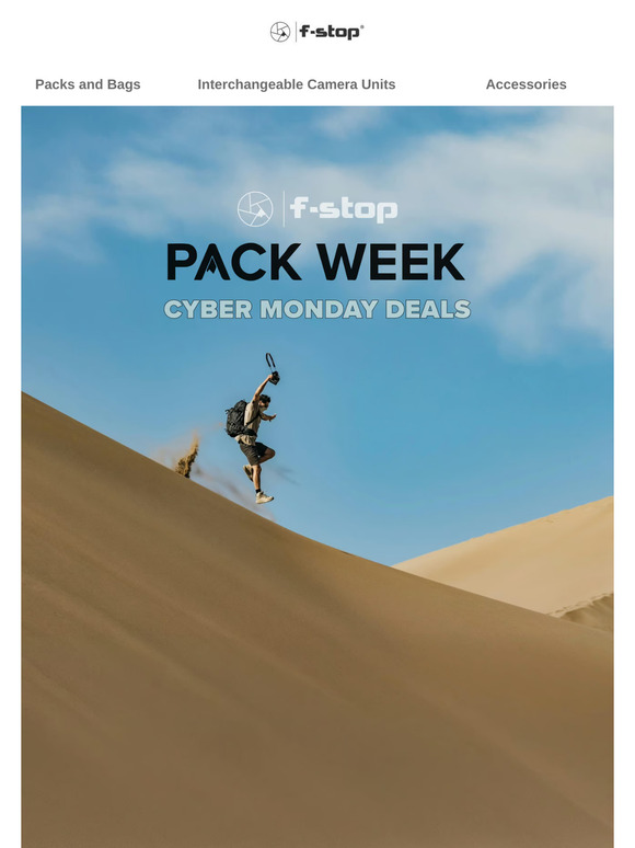 Pack Week + Cyber Monday. Deals await.
