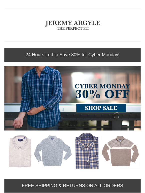 24 Hours Left to Save 30% for Cyber Monday!