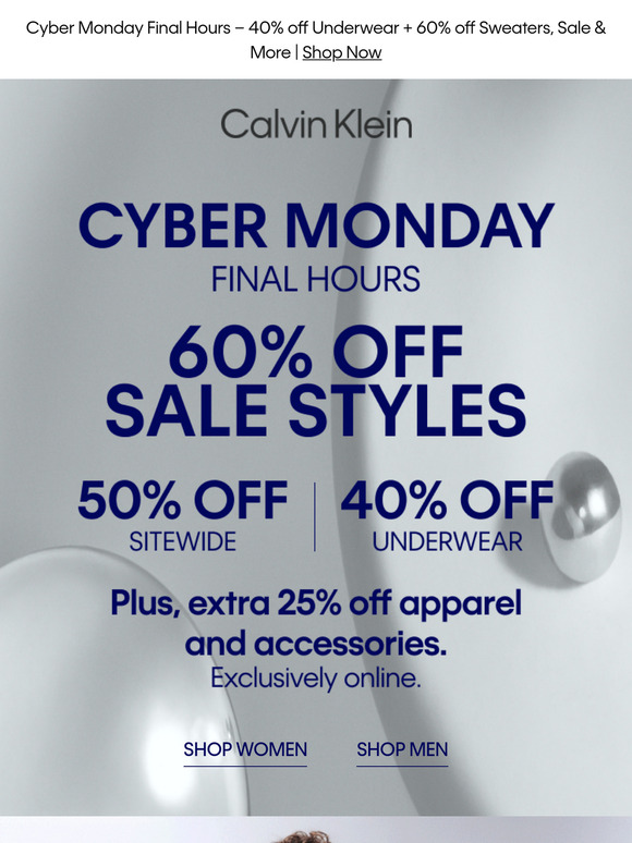 Calvin klein email coupon online