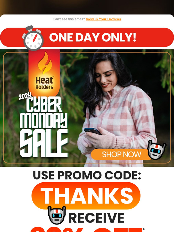 One day only Cyber Monday event. Act now for 20% off sitewide .