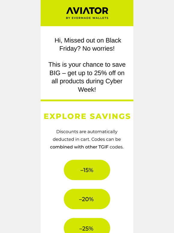 Only this Week: up to 25% off!