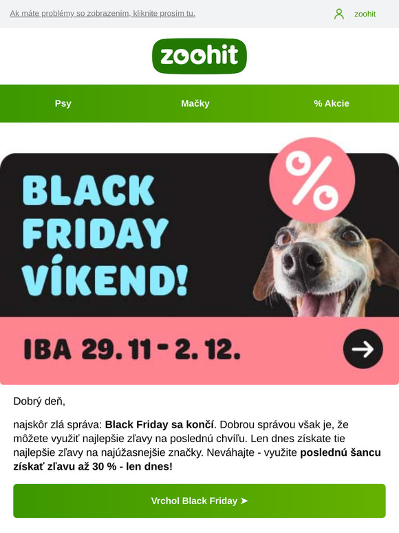 Perfektný začiatok týždňa s Black Friday